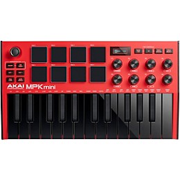 Akai Professional MPC ONE+ Standalone Production Center With MPK mini mk3 and Headphones Red