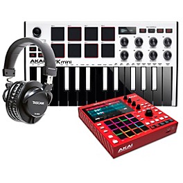 Akai Professional MPC ONE+ ... Akai Professional MPC ONE+ Standalone Production Center With MPK mini mk3 and Headphones White