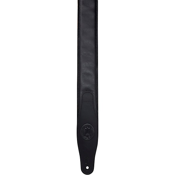 Levy's 2.5" Padded Garment Leather Guitar Strap Black 2.5 in.