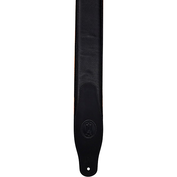 Levy's 2.5" Padded Garment Leather Guitar Strap Black 3 in.