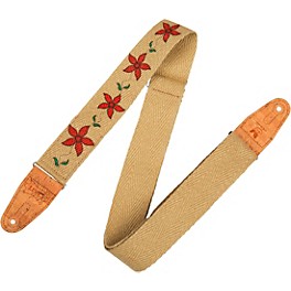 Levy's 2" Flowering Vine Hemp Series Guitar Strap Yellow Flower Levy's 2" Flowering Vine Hemp Series Guitar Strap Red Flowers