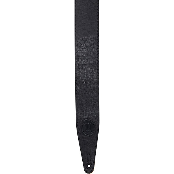 Levy's Garment Leather & Suede 2.5" Guitar Strap Black 2.5 in.