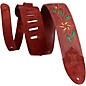 Levy's 2.5" Flowering Vine Leather Guitar Strap Burgundy/Yellow thumbnail