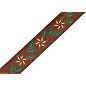Levy's 2.5" Flowering Vine Leather Guitar Strap Brown/Yellow