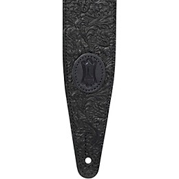 Levy's 2.5" Florentine Leather Guitar Strap Black