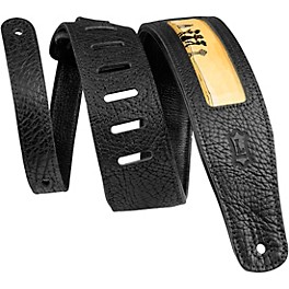 Levy's 2.5" Calaca Black Leather Guitar Strap Skulls Levy's 2.5" Calaca Black Leather Guitar Strap Mariachi