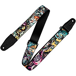 Levy's 2" Tattoo Series Polyester Guitar Strap New School Levy's 2" Tattoo Series Polyester Guitar Strap New School