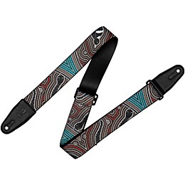 Levy's 2" Down Under Series Polyester Guitar Strap Bird and Snake