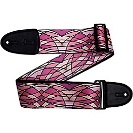 Levy's 3" Stained Glass Polypropylene Guitar Strap Kaleidoscope Pu... Levy's 3" Stained Glass Polypropylene Guitar Strap Pink