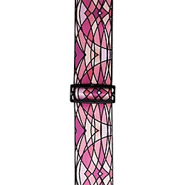 Levy's 3" Stained Glass Polypropylene Guitar Strap Pink