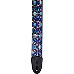 Levy's 3" Stained Glass Polypropylene Guitar Strap Blue Mirage