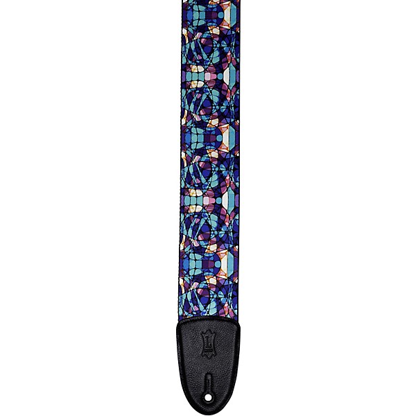Levy's 3" Stained Glass Polypropylene Guitar Strap Blue Mirage