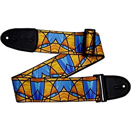 Levy's 3" Stained Glass Polypropylene Guitar Strap Kale... Levy's 3" Stained Glass Polypropylene Guitar Strap Orange and Blue