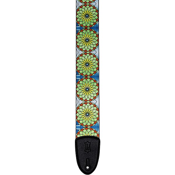 Levy's 3" Stained Glass Polypropylene Guitar Strap Spring Bloom