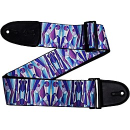 Levy's 3" Stained Glass Polypropylene Guitar Strap Kaleidoscope Purple