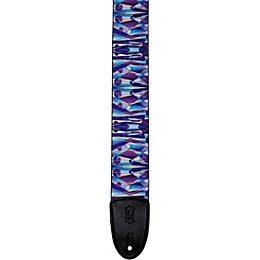 Levy's 3" Stained Glass Polypropylene Guitar Strap Kaleidoscope Purple