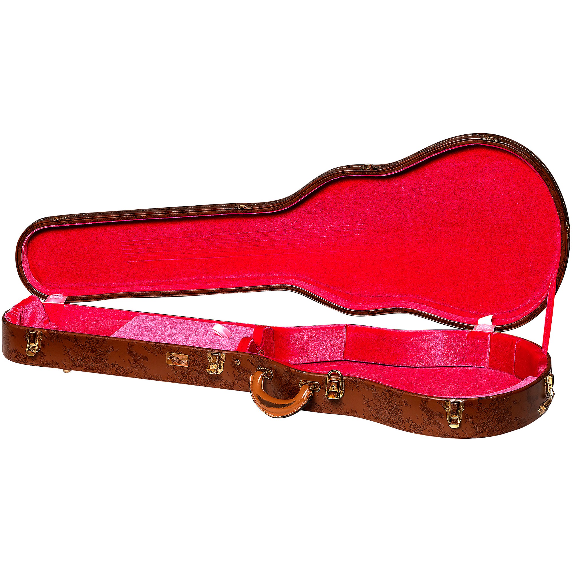 Open Box Gibson Lifton Historic 5-Latch Brown/Pink Hardshell Case