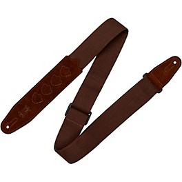 Levy's 2" Cotton Guitar Strap With Pick Holder Brown Levy's 2" Cotton Guitar Strap With Pick Holder Brown