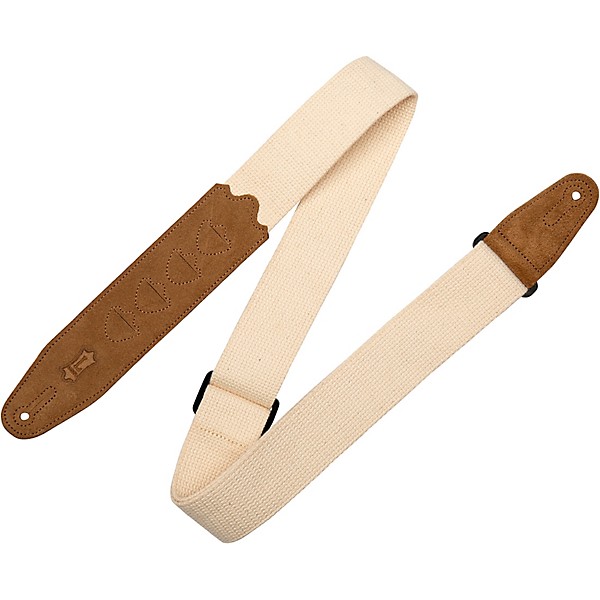 Levy's 2" Cotton Guitar Strap With Pick Holder Natural