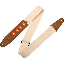 Levy's 2" Cotton Guitar Strap With Pick Holder Natural