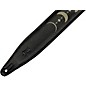 Levy's 2.5" Black Garment Leather Guitar Strap Green Moon