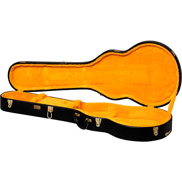 Open Box Gibson Lifton Historic Black/Goldenrod Hardshell Case, Les Paul Level 1