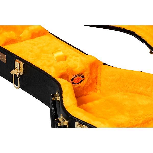 Open Box Gibson Lifton Historic Black/Goldenrod Hardshell Case, Les Paul Level 1
