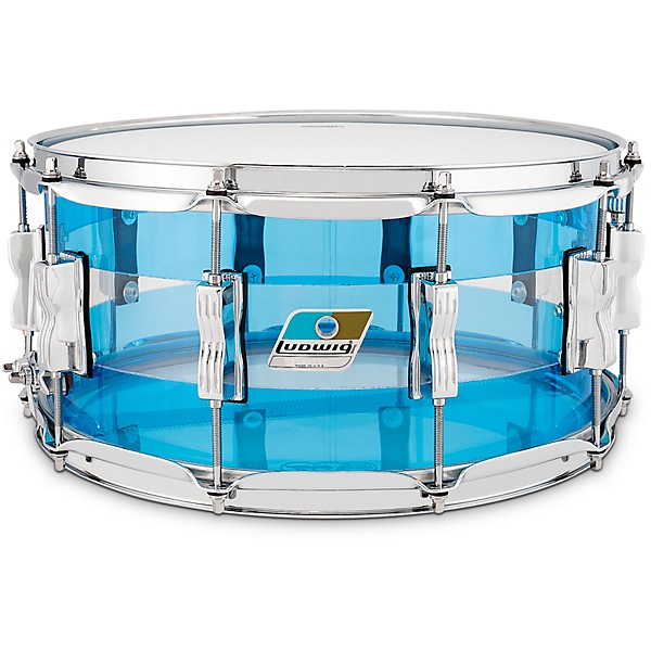 Ludwig Vistalite 50th Anniversary Snare Drum 14 x 6.5 in. Blue/Clear/Blue