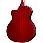 Taylor 224ce DLX Limited-Edition Grand Auditorium Acoustic-Electric Guitar Transparent Red