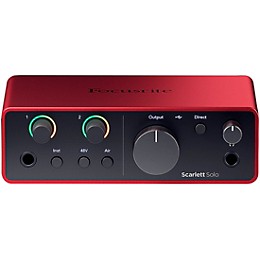 Open Box Focusrite Scarlett Solo USB-C Audio Interface (Gen 4) Level 1