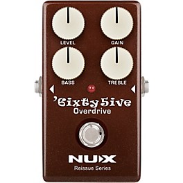 NUX '6ixty5ive Overdrive Effects Pedal With True Bypass and Gain Trim Brown