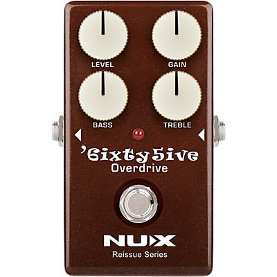 Nux '6Ixty5ive Overdrive Effects Pedal With True Bypass And Gain Trim Brown for sale