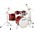 Ludwig BackBeat Elite ... Ludwig BackBeat Elite 5-Piece Complete Drum Set With 22" Bass Drum, Hardware and Cymbals Ruby Grain