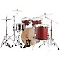 Ludwig BackBeat Elite 5-Piece Complete Drum Set With 22" Bass Drum, Hardware and Cymbals Ruby Grain