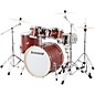 Ludwig BackBeat Elite 5-Piece Complete Drum Set With 22" Bass Drum, Hardware and Cymbals Ruby Grain