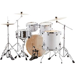 Ludwig BackBeat Elite 5-Piece Complete Drum Set With 22" Bass Drum, Hardware and Cymbals Arctic Grain