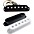 Habanero Pickups by Grover Jackson Se... Habanero Pickups by Grover Jackson Serrano Single Coil Pickup Black and White Middle