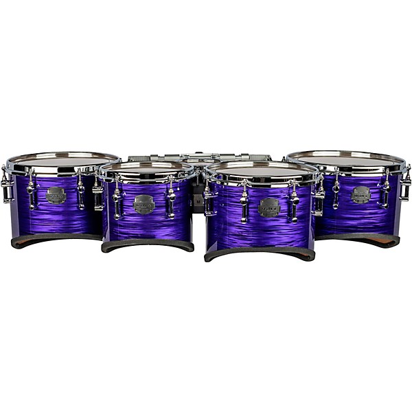 Mapex Quantum Mark II Drums on Demand Series Classic Cut Tenor Large Marching Quint 6, 10 ,12, 13, 14 in. Purple Ripple