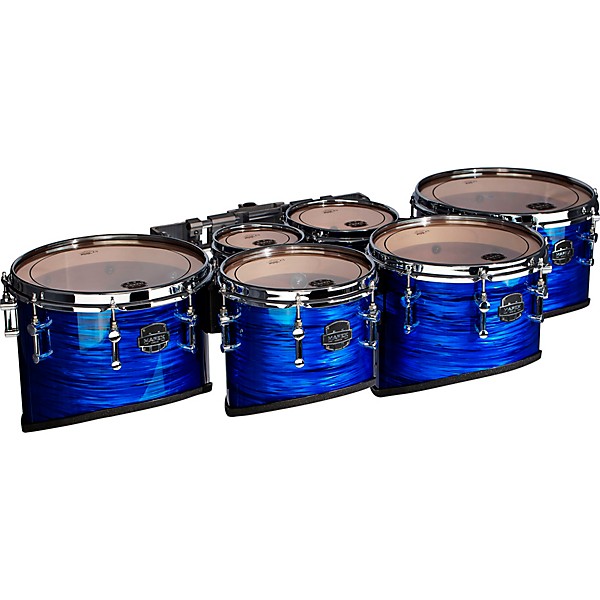 Mapex Quantum Mark II Drums on Demand Series Classic Cut Tenor Large Marching Sextet 6, 8, 10, 12, 13, 14 in. Blue Ripple