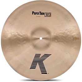 Zildjian K Paper Thin Crash Cymbal 20 in. Zildjian K Paper Thin Crash Cymbal 18 in.