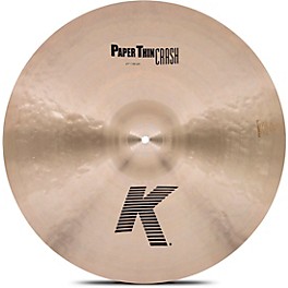 Zildjian K Paper Thin Crash Cymbal 20 in. Zildjian K Paper Thin Crash Cymbal 21 in.