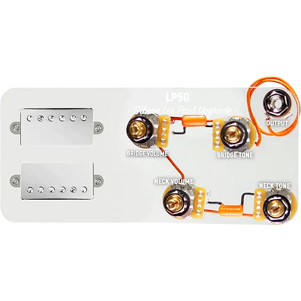 920d Custom Nickel Roughneck Humbuckers & LP50-L Wiring Harness Combo Kit