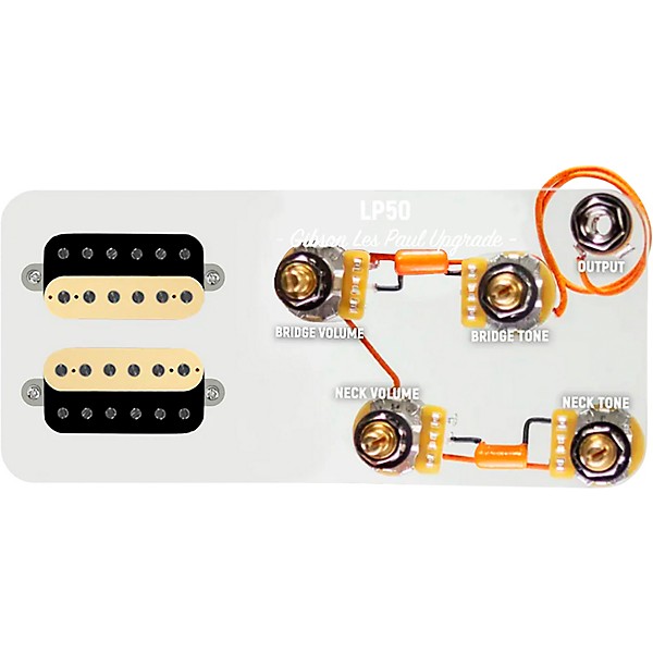 920D Custom Combo Kit for Les Paul With Uncovered Roughneck Humbuckers and LP50-L Wiring Harness