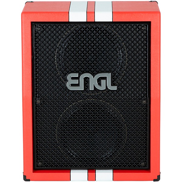 ENGL E212VB 40th Anniversary Limited-Edition 2x12 Guitar Speaker Cabinet Red/White Stripes