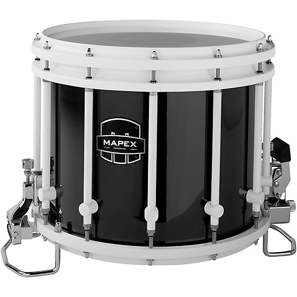 Mapex Quantum Classic Series 14" White Marching Snare Drum 14 x 12 in. Gloss Black