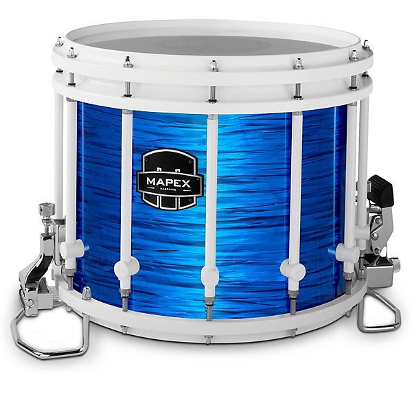Mapex Quantum Classic Drums on Demand Series 14" White Marching Snare Drum 14 x 12 in. Blue Ripple