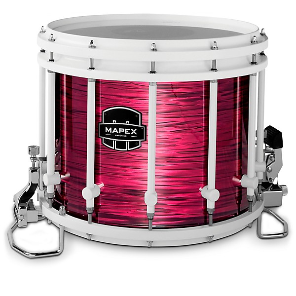 Mapex Quantum Classic Drums on Demand Series 14" White Marching Snare Drum 14 x 12 in. Burgundy Ripple