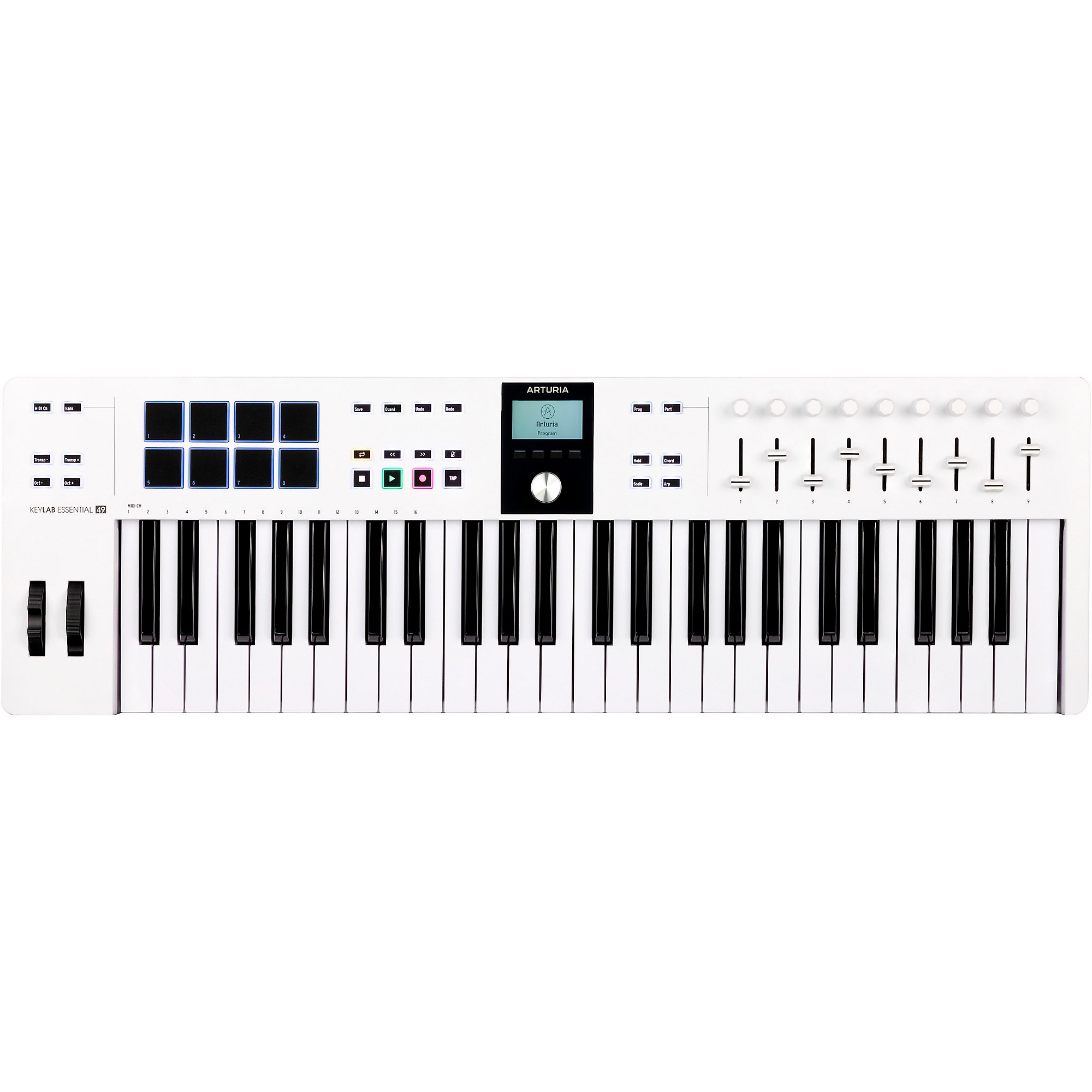 Arturia KeyLab Essential 49 mk3 MIDI Keyboard Controller White 