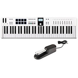 Arturia KeyLab Essential 61 mk3 Key... Arturia KeyLab Essential 61 mk3 Keyboard Controller With Universal Sustain Pedal White