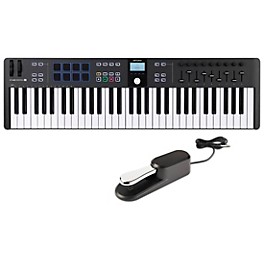 Arturia KeyLab Essential 61 mk3 Key... Arturia KeyLab Essential 61 mk3 Keyboard Controller With Universal Sustain Pedal Black